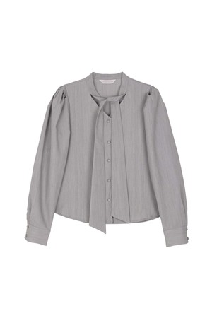 Basic Tie Blouse (2Color)