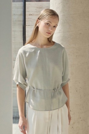 Tencel Dolman Blouse_Olive Gray
