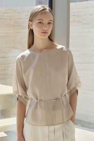 Tencel Dolman Blouse_Sand Beige