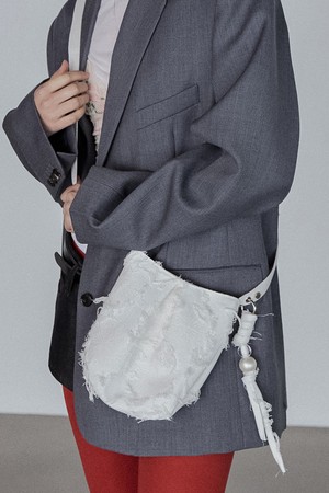 BUDDY BAG FEATHER WHITE 버디백 페더 화이트