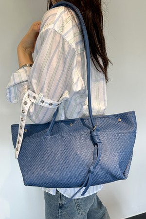 NOA BAG SMALL RAFFIA BLUE 노아백 스몰 라피아 블루
