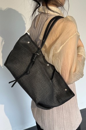 NOA BAG SMALL RAFFIA BLACK 노아백 스몰 라피아 블랙