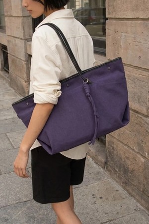NOA BAG LARGE TWILL PURPLE 노아백 라지 트윌 퍼플