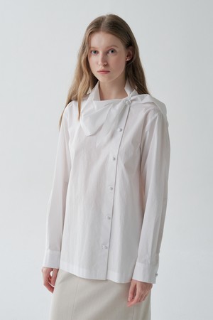 Alma Scarf Shirt_White