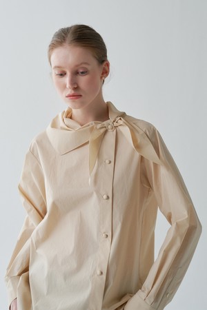 Alma Scarf Shirt_Beige