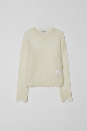 KIDMOHAIR DISTRESSED KNIT (IVORY)
