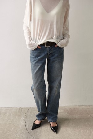 VINTAGE WASHED 90S STRAIGHT DENIM (WASHED BLUE)