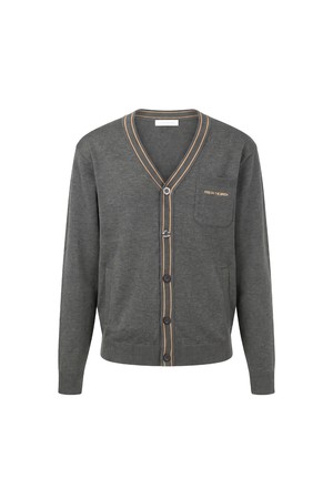 [키스온더그린] Contrast-Trim V-Neck Knit Cardigan 배색 브이넥 니트 가디건