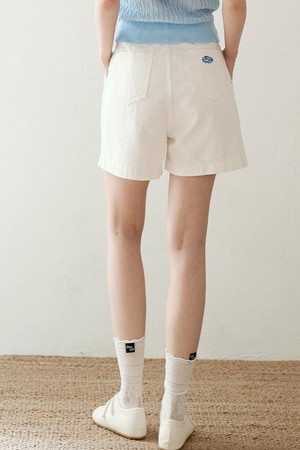 Single Pintuck Cotton short pants_4 Colors