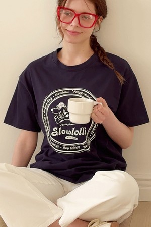 Circle dog-printed t-shirt_2 Colors