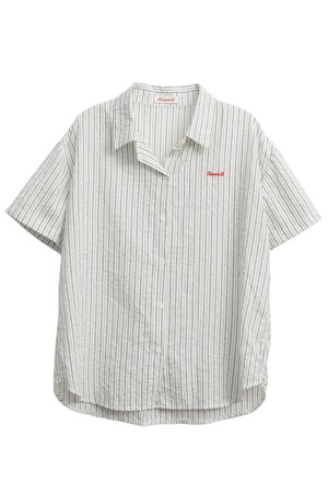[5차] Accent stripe short-sleeve shirt_2 Colors