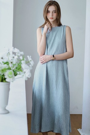 [컬러추가] Back slit pleated midi dress_5 Colors