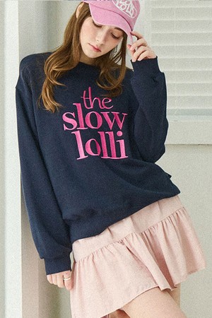 Embroidered lettering sweatshirt_2 Colors
