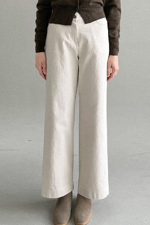 Back elastic straight pants_4 Colors