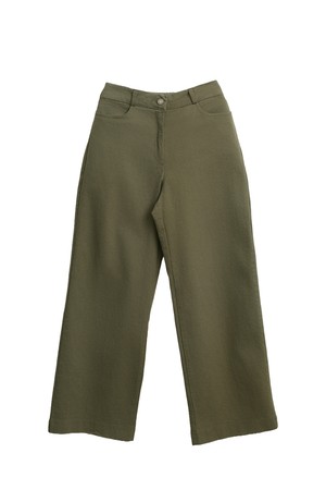 Back elastic straight pants_4 Colors