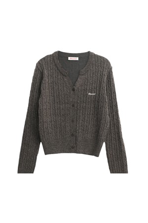 Wool Y-neck knit cardigan_5 Colors