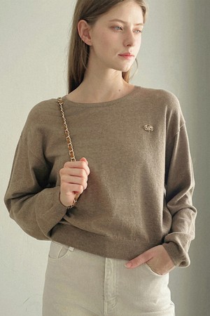 Creamy wool drop knit