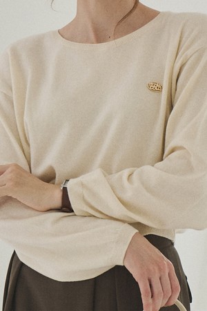 Creamy wool drop knit