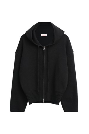 Cozy knit zip-up hoodie_2 Colors