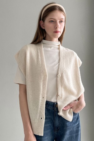 Lambswool knit vest_5 Colors
