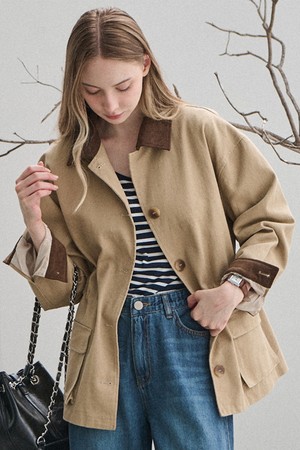 Cotton half work jacket_2 Colors