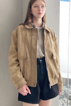 Bomber suede jacket_2 Colors