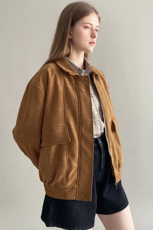 Bomber suede jacket_2 Colors