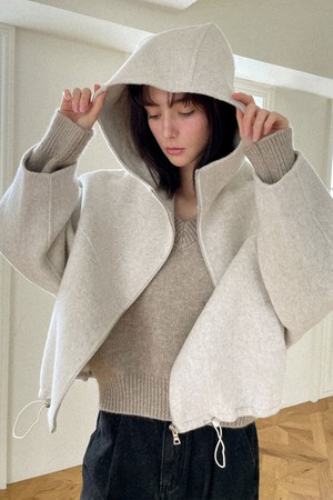 Urban hooded handmade coat_2 Colors