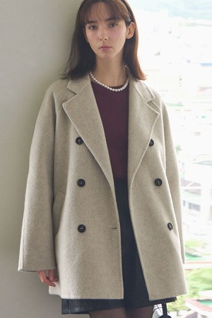 Classic double button handmade coat_3 Colors