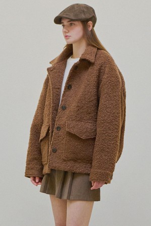 Soft breeze boucle coat 2 Colors