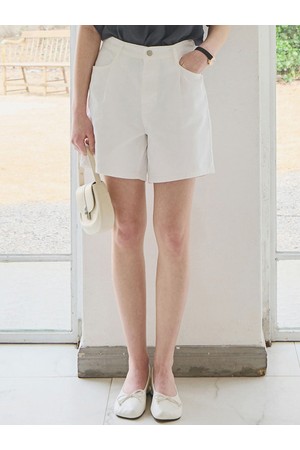 Fade washing denim half pants_4 Colors