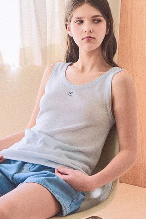 Muse logo round knit sleeveless_4 Colors