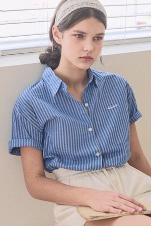 Nover stripe half shirt_2 Colors