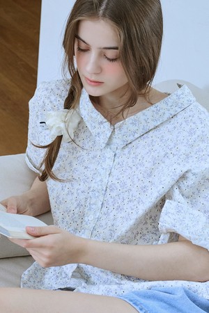 플로라 자수 코튼 블라우스_2 Colors