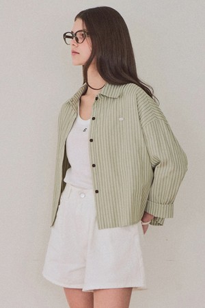 [12차][컬러추가] Stripe crop basic shirt_6 Colors