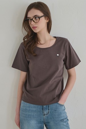 U neck short sleeve t-shirt_4 Colors
