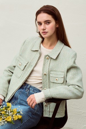 Solly tweed jacket - Mint