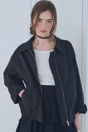 Modern zip-up blouson_2 Colors