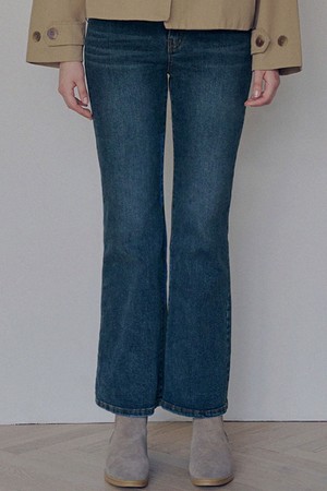 Slim bootcut denim - Deep blue