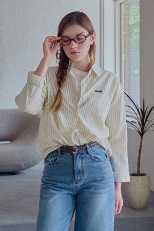 Pinstripe long back shirt_2 Colors