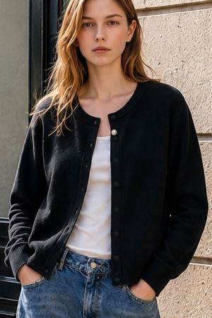 [3차] Henley button cardigan_4 Colors