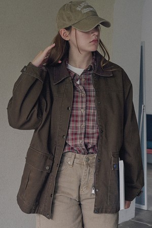 [3차] Leto pocket work jacket - Brown