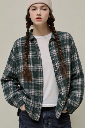 [3차] Stitch collar washed check shirt_2 Colors