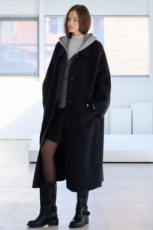 Single button handmade coat_2 Colors