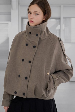 [누빔ver.] High neck wool blouson_2 Colors
