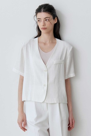 SINGLE BUTTON SUMMER JACKET (WH)