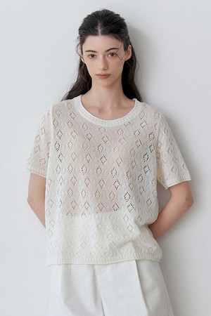 DIAMOND POINTELLE SUMMER KNIT (IV)