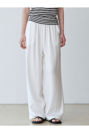 NATURAL STRING WIDE PANTS (IV)