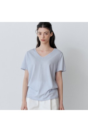 DRY V-NECK SHORT SLEEVE T-SHIRT 4COLOR(SBL)