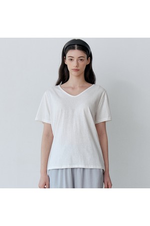 DRY V-NECK SHORT SLEEVE T-SHIRT 4COLOR(IV)